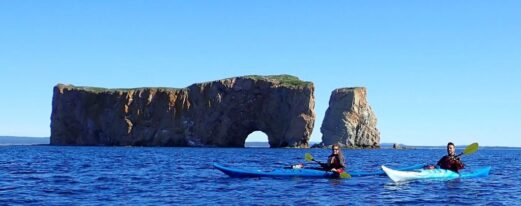 Expédition de kayak de mer entre Gaspé et Percé.